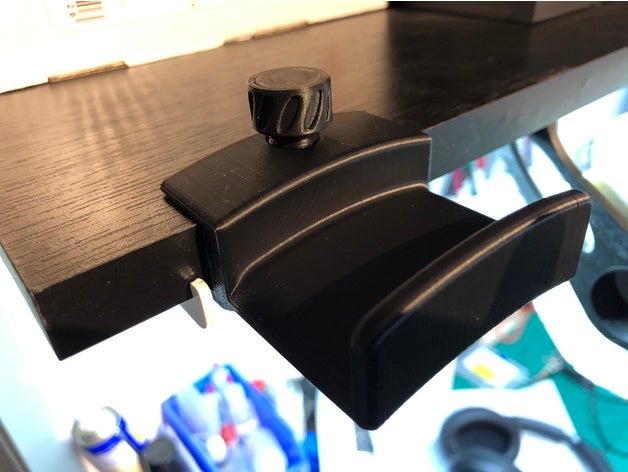 Kopfhörer-Halter hobby Kopfhörer Kopfhörer-Bügel headset Regal Halterung shelf mount 3D print model - Mito3D