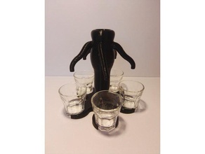 schnapsoktopusbrandy octopus 3d drucken Alkohol alkoholische alkohol geschenk Geschenk schnapskrake schnaps-Schuss 3d print model - Mito3D