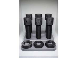 storage screws washers nuts tool holders boxes base lock locknut m3 nut m4 3d print model - Mito3D