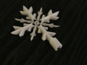 christmas snowflake tree decoration 3d print model - Mito3D