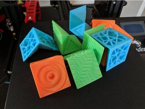 textura de quebra-cabeça cubo brinquedos jogos crianças brinquedo 3d print model - Mito3D
