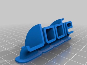 jodie sweeping name plate office customized 3d print model - Mito3D