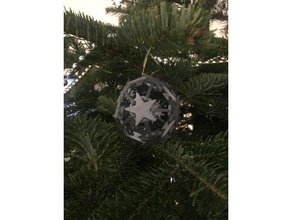 christmas ball stars decor decoration icosahedron ornament xmas 3d print model - Mito3D