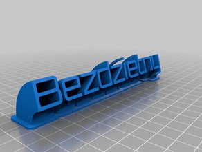 bez sweeping name plate office customized 3d print model - Mito3D