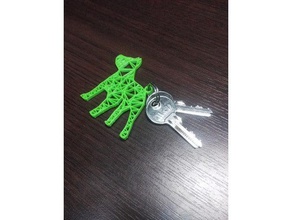 keychain keychains geometry pitbull 3d print model - Mito3D