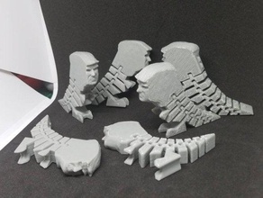trump flexi fixo 3d impressão dinossauro donald flexível 3d print model - Mito3D