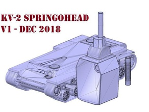 kv-2 springohead bobblehead v1 vehicles tanks toy world 3d print model - Mito3D