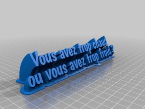 chaud ou froid office customized 3d print model - Mito3D