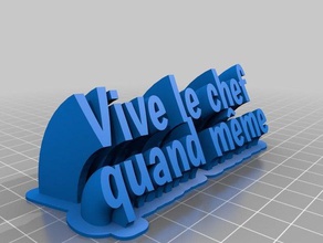 vive chef customized 3d print model - Mito3D
