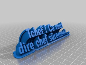 tchef office customized 3d print model - Mito3D
