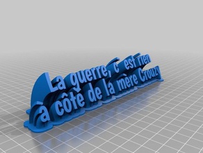 semplice crouzy office personalizzato 3d print model - Mito3D