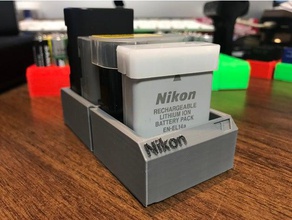 nikon battblox Kamera-Akku-Speicher Akku en-el14 Batterie-Halter canon en-el15 en-el3e f550 lipo-Akku Veranstalter snap zusammen 3d print model - Mito3D