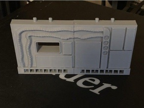 space ship walls openlock&trade compatible games terrain wargame 3d print model - Mito3D