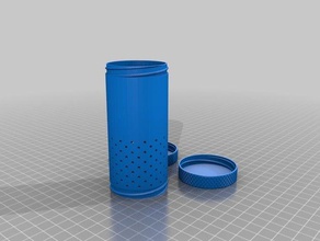 my customized shaving brush travel tube2 organization 3d print model - Mito3D