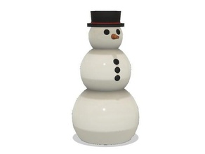 snowman decor christmas 3d print model - Mito3D