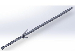 witcher espada adereços 3 arma 3d print model - Mito3D