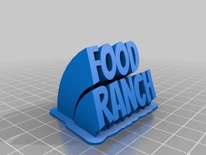 foodranch bureau de personnalisé 3d print model - Mito3D