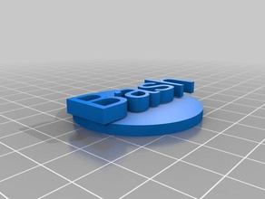 bash Anahtarlık özelleştirilmiş 3d print model - Mito3D