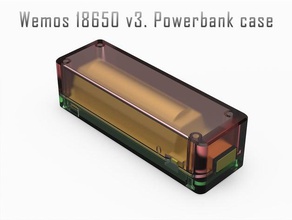 wemos 18650 v3 powerbank cas l'électronique 3d print model - Mito3D