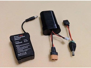 2s battery pack 18650 batteries rc vehicles holder case drone fatshark 3d print model - Mito3D