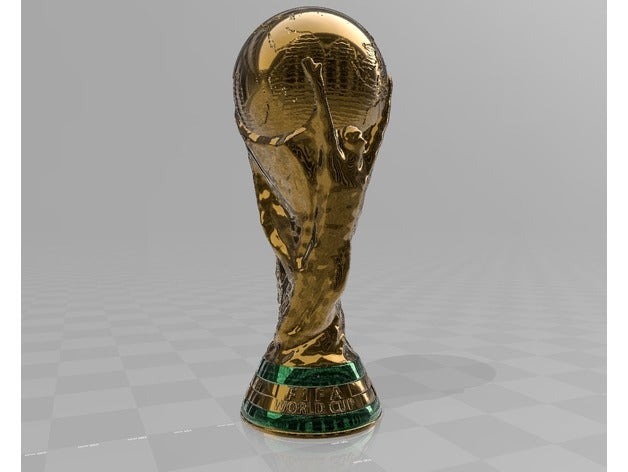 trofeo de la copa del mundo fifa 3d impresión mundial 3D print model - Mito3D