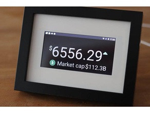 bitcoin preço ticker moeda de exibição do relógio suporte ao aplicativo gadgets 3d print model - Mito3D