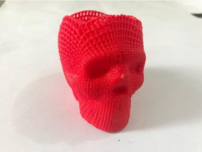 little skull 3d printing printer pla red skeleton 3d print model - Mito3D