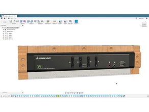 io-Getriebe 4x1 dvi-video-Umschalter rack-Flansche computer Halterung 3d print model - Mito3D