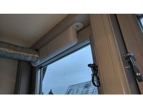 window fresh air valve adapter diy 3d print model - Mito3D