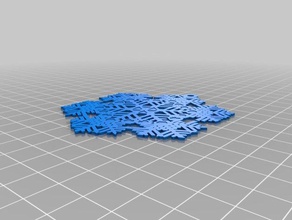 snowflake 8 interactive art customized 3d print model - Mito3D