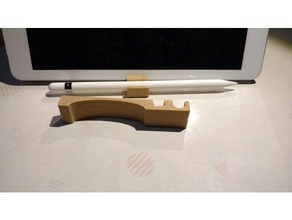 semplice supporto per ipad apple matita titolare tablet applepencil 3d print model - Mito3D