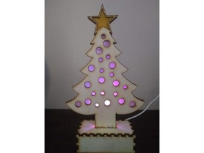 light up xmas tree learning laser lasercut 3d print model - Mito3D