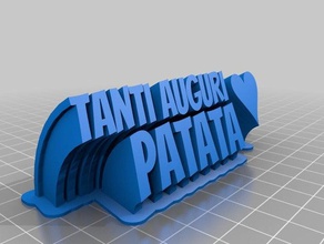 tanti auguri patata office personalizzato 3d print model - Mito3D