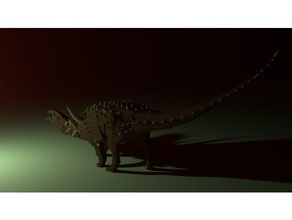sauropelta hayvanlar ankylosaurus dinozor 3d print model - Mito3D