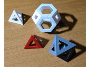 polyhedron edges v2 math art mathematics polyhedra 3d print model - Mito3D