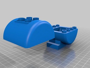 lego tren özel Çift ya da daha küçük tanklar inşaat oyuncaklar 3d print model - Mito3D