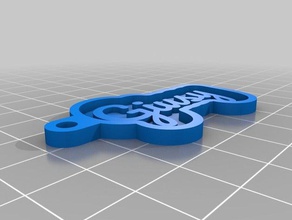 la mia chiave personalizzata catena personali nome giusy portachiavi 3d print model - Mito3D