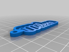mi tecla personalizada de la cadena su personal nombre milena llaveros 3d print model - Mito3D