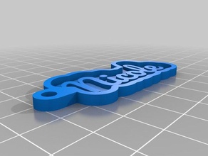 mi tecla personalizada de la cadena su nombre personal nicole llaveros 3d print model - Mito3D