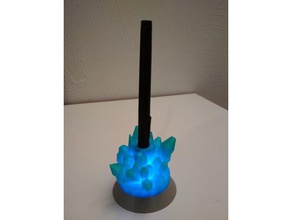 glowing crystal penholder office crystals led light 3d print model - Mito3D