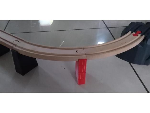wood rail support construction toys 3D print model - Mito3D