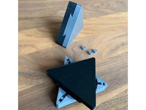 spin-débloqué queue d'aronde triangle puzzles 3d print model - Mito3D