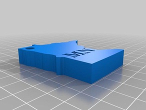 minnesota keychain art 3d print model - Mito3D
