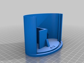 lithophane marco curvo de la batería usb botón carga arte 3d print model - Mito3D