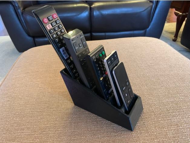 tv remote holder organization apple comcast nsfw control television 3D print model - Mito3D