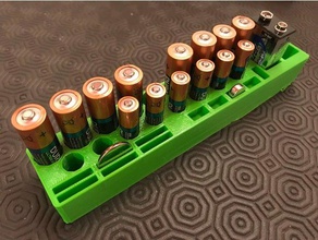 Batterie-Halter Organisation 3d print model - Mito3D