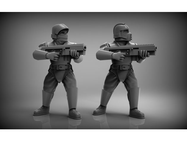 prototype guard 28mm models 40k head imperial miniature scifi tabletop wargaming 3D print model - Mito3D