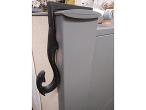 fishhook coat hook office cubicle coathook 3d print model - Mito3D