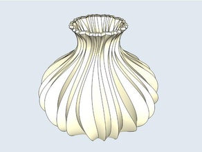 elegante vaso sculture classico continua fleurs fiore di fiori shapr3d a spirale vasi 3d print model - Mito3D