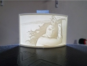 lithophane settings nightlight flat iiip i3 decor cura night light 3d print model - Mito3D